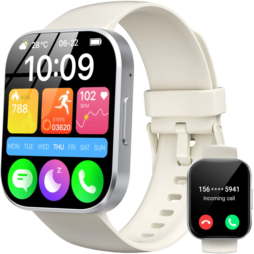 OUKITEL Smart Watch(Answer/Make Call) 1.91" HD Smartwatches for Men Women Fitness Tracker with Heart Rate Sleep SpO2 Monitor IP68 Waterproof 100+Sport Mode Fitness Watch for Android iOS