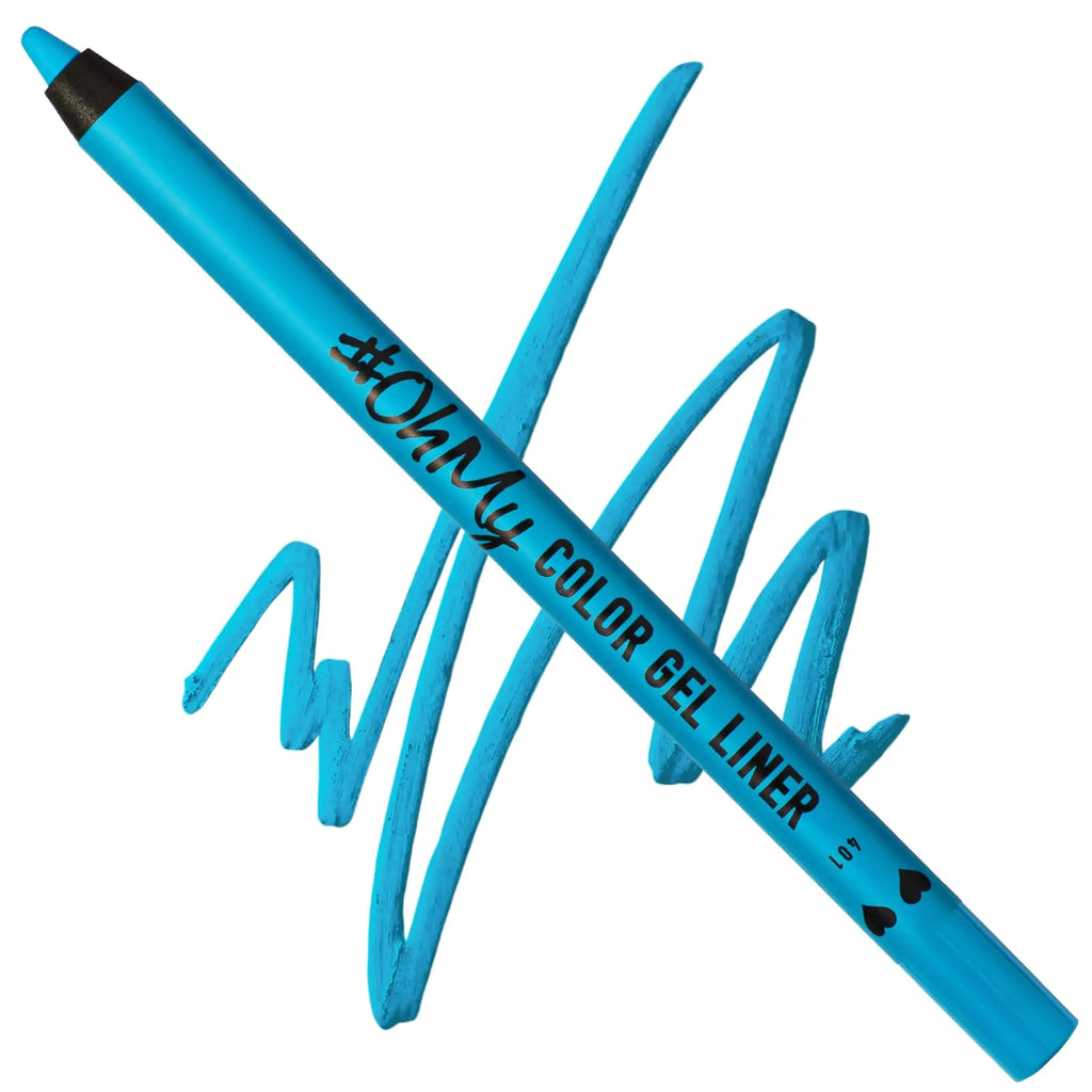 Lamel OhMy Color Gel Eyeliner Pencil - Long Lasting Waterproof Eyeliner - Vibrant Colored Eyeliner Highly-Pigmented - Blue eyeliner