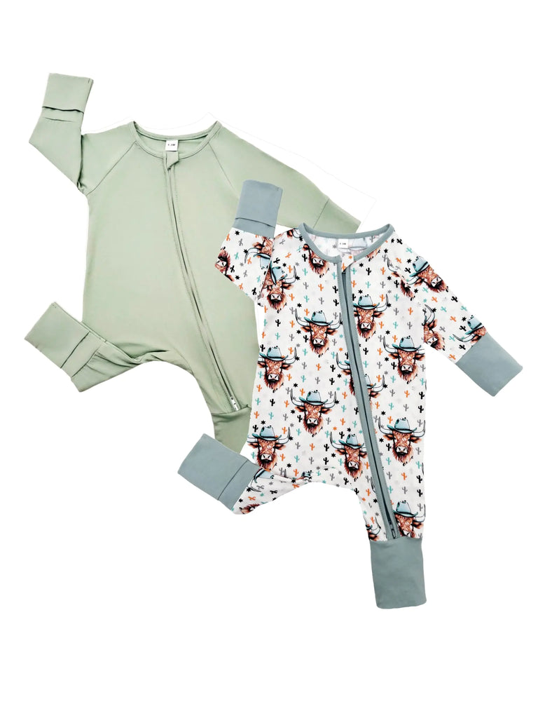 Bow Dream Baby Girl Clothes Infant Outfits Baby boy Clothes Romper Jumpsuit Newborn Coming Home Outfit Pea Green Bull 12-18 Months - My Store