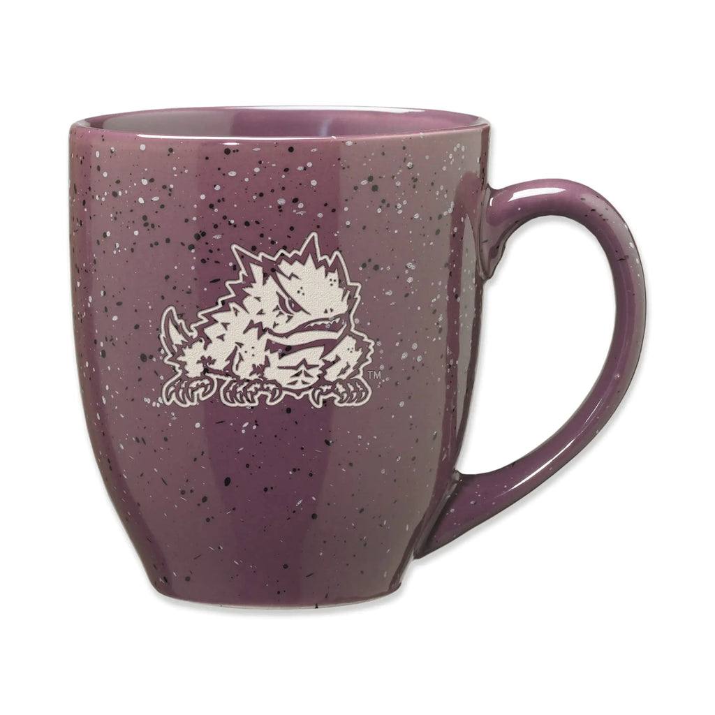 Rico Industries NCAA TCU Horned Frogs 16 oz Team Color Laser Engraved Ceramic Coffee Mug