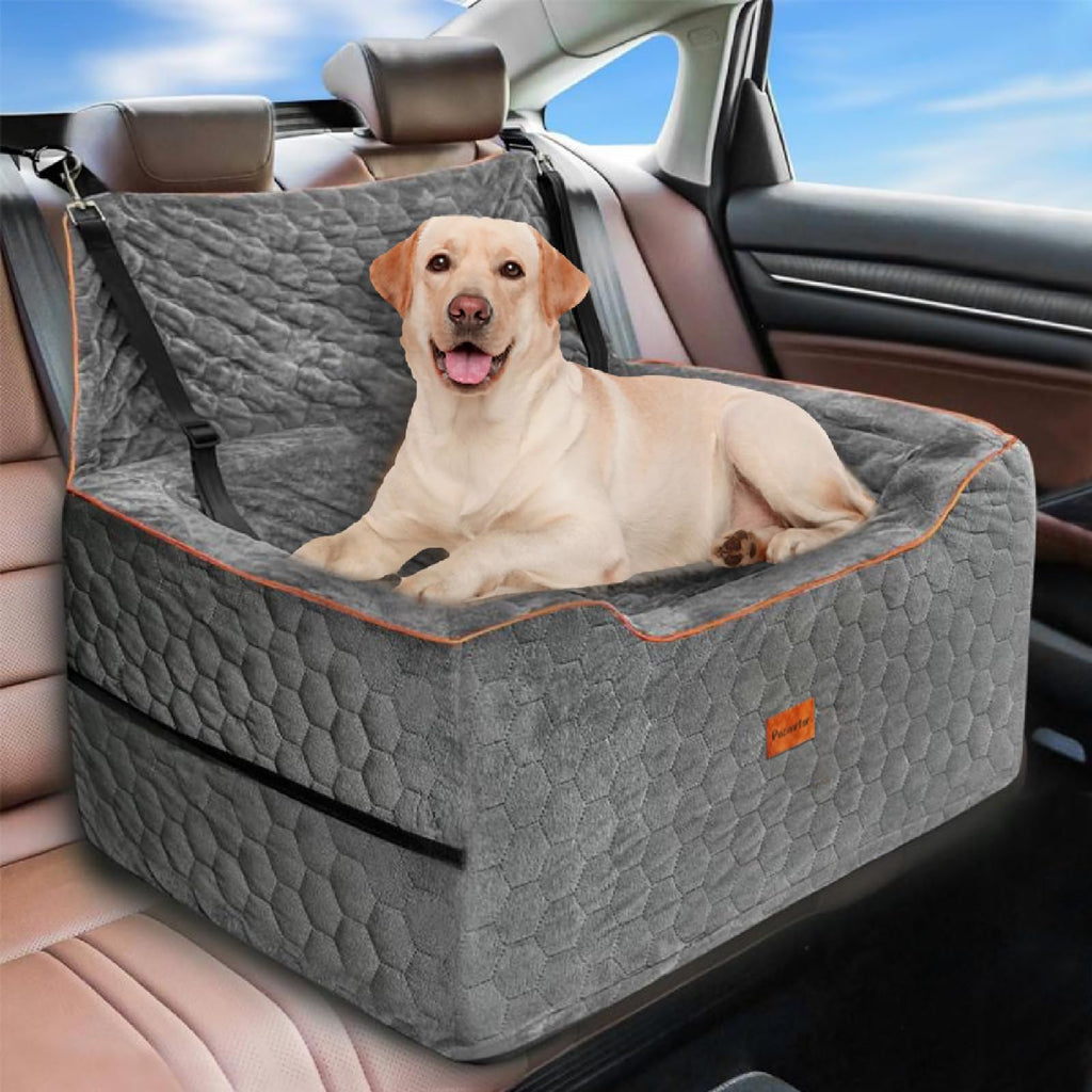 Dog Car Seat Medium Sized Dog Under 60 Lbs Large Dog Bed for Car Back Seat Dog Booster Car Seat for 2 Small Dogs Backseat Dog Carseat Portable Dog Travel Accessories
