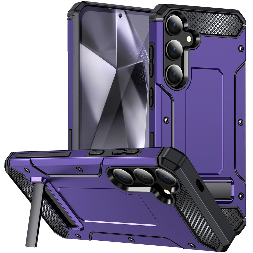 KOBBRAN Galaxy S24 Plus Case for Samsung Galaxy S24 Plus Case Military Grade Drop Shockproof with Metal Kickstand Stand Armor Protective Case for Galaxy S24 Plus S24+ Phone Case (Roland Violet)