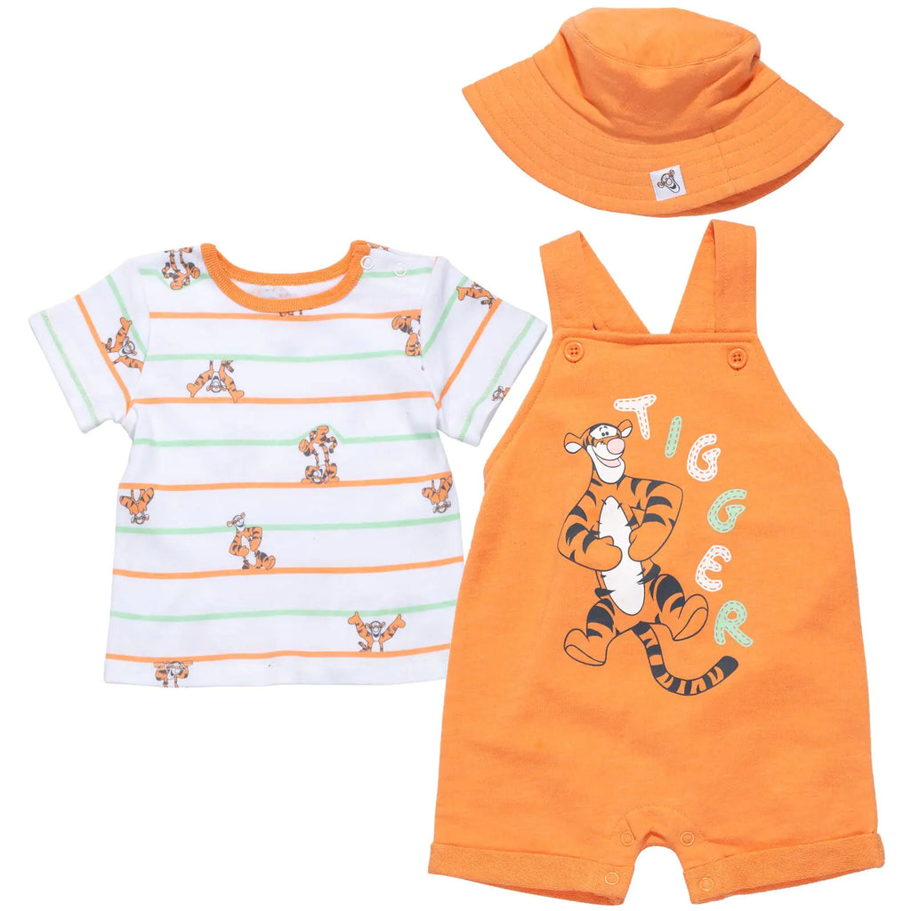 Disney Winnie the Pooh Tigger Baby Boys 3 Piece Set: Overalls T-Shirt Hat3-6 Months - My Store