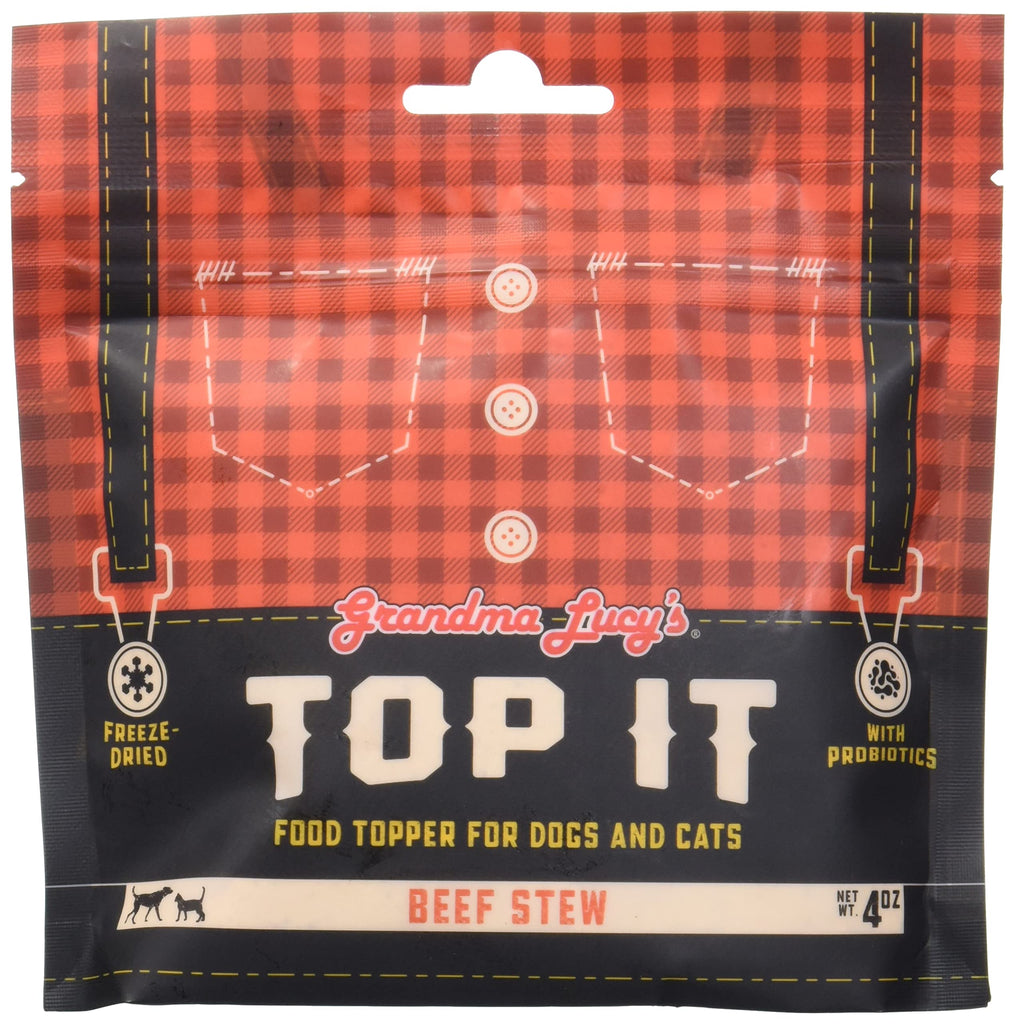 Grandma Lucys Top It Beef Stew Pet Food Topper with Probiotics - 4oz