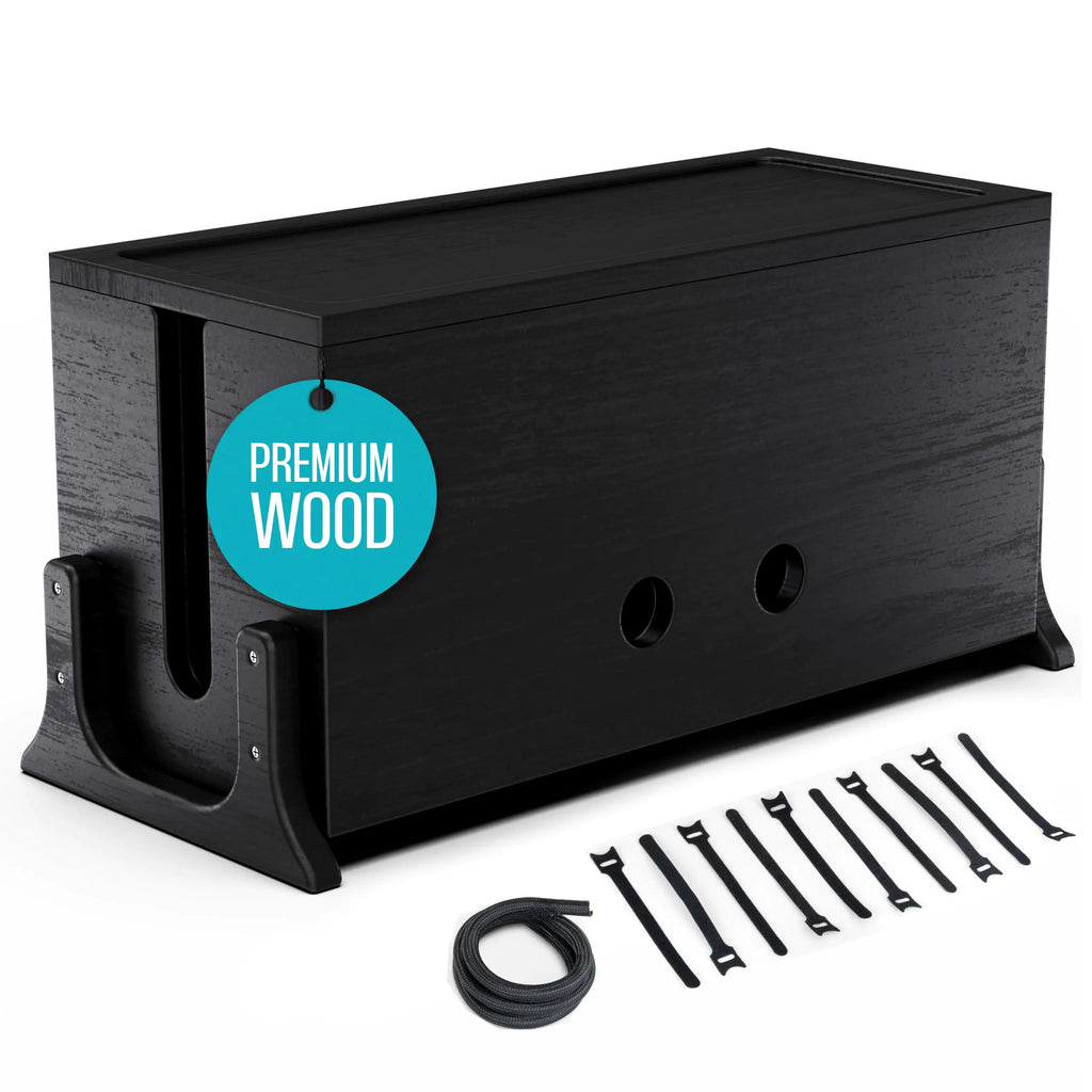 Desk organizer set for elegant cable management