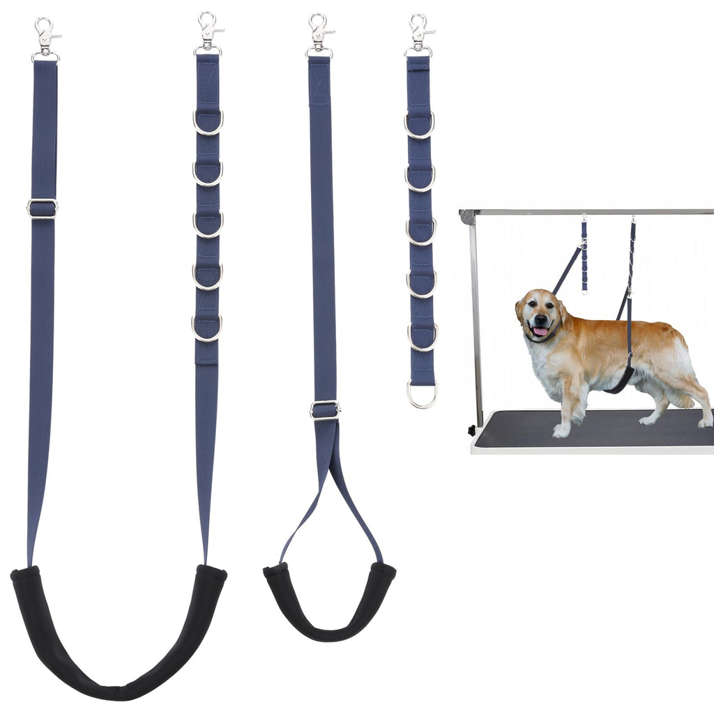 Pet Dog Grooming Belly Straps -Pet Dog Grooming Table Arm Accessories Pet Dog Grooming Belly Support Band Pet Dog Grooming Loops Pet Dog Grooming Extension Straps Pet Dog Grooming Supplies Dark Blue