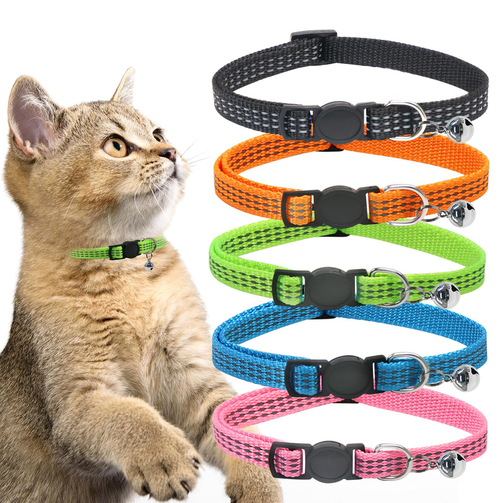Cat collar with bell for safety and style