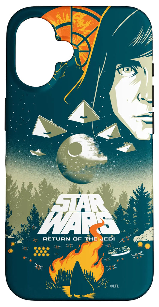 iPhone 16 Star Wars Return of the Jedi Illustrated Retro Movie Poster Case
