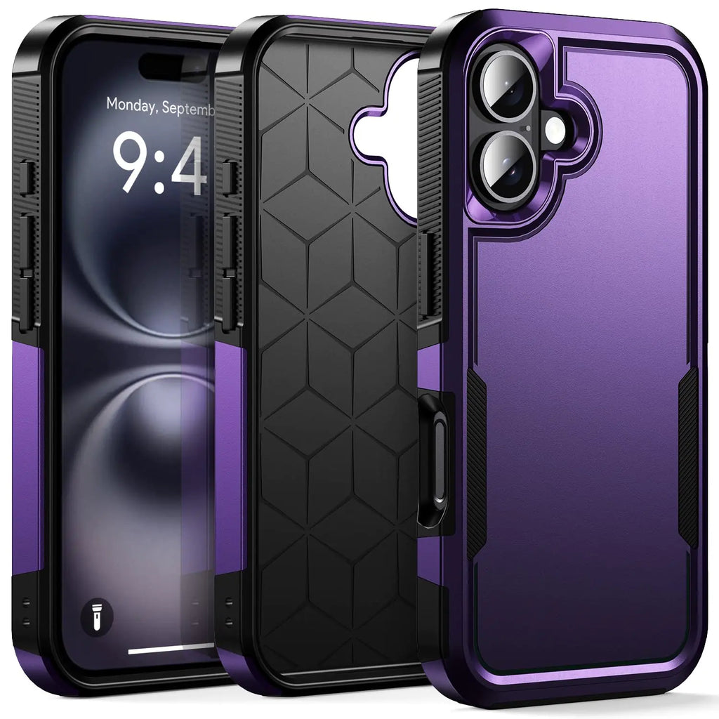 Raysmark for iPhone 16 Case [Shockproof] Military Grade Proof Protection [Dropproof] Rugged Protective Heavy Duty Phone Case Cover for iPhone 16 (Purple)
