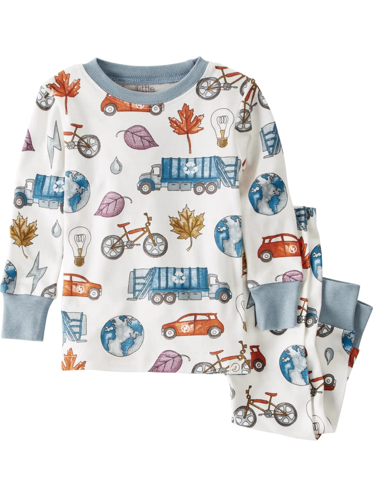 little planet by carters unisex-baby Baby and Toddler 2-piece Pajamas made with Organic Cotton Sustainability Print 18 Months - My Store