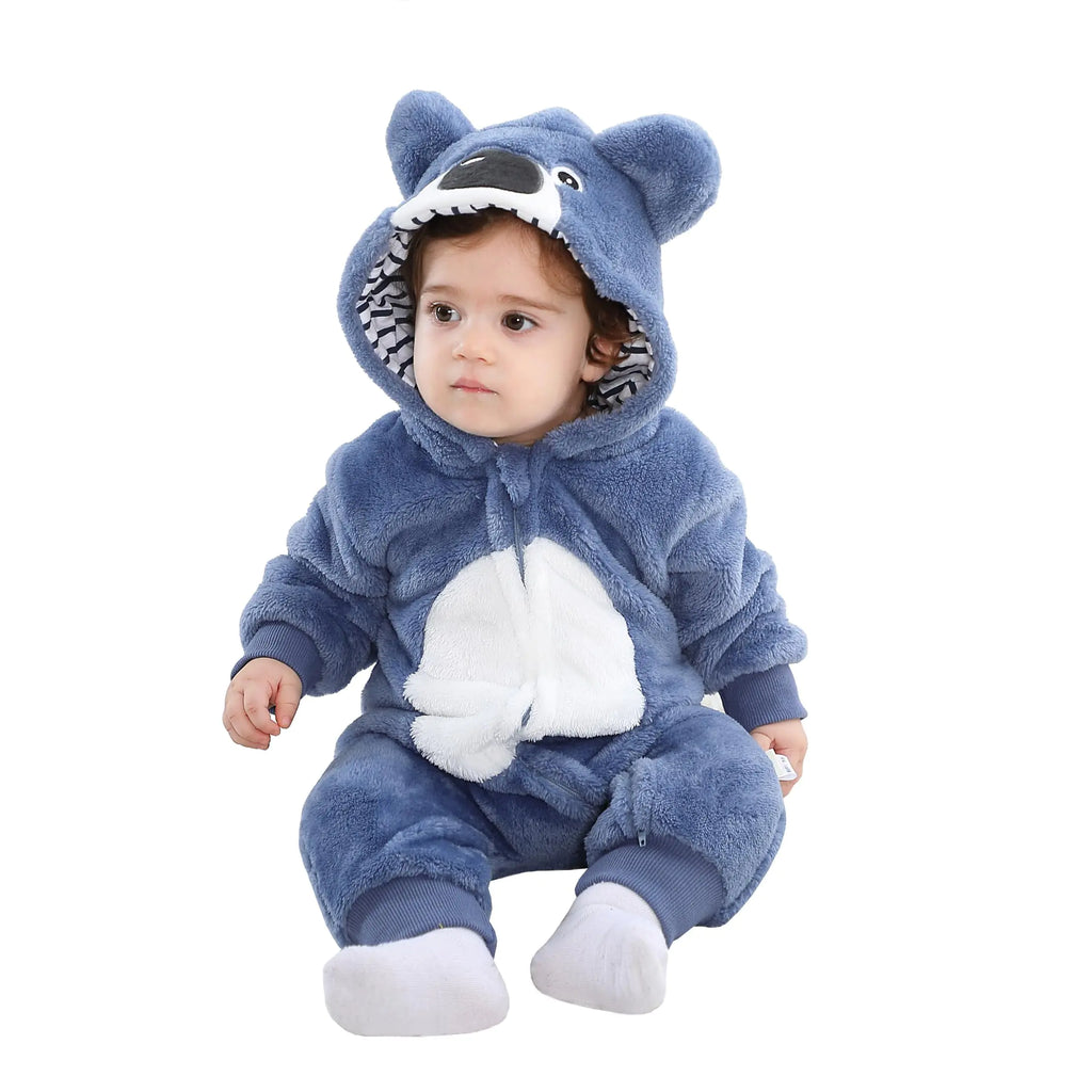 TONWHAR Unisex-Baby Animal Costume Kids & Toddlers Winter Hooded Romper Dress Up Jumpsuit (4-5TBlue Koala) - My Store
