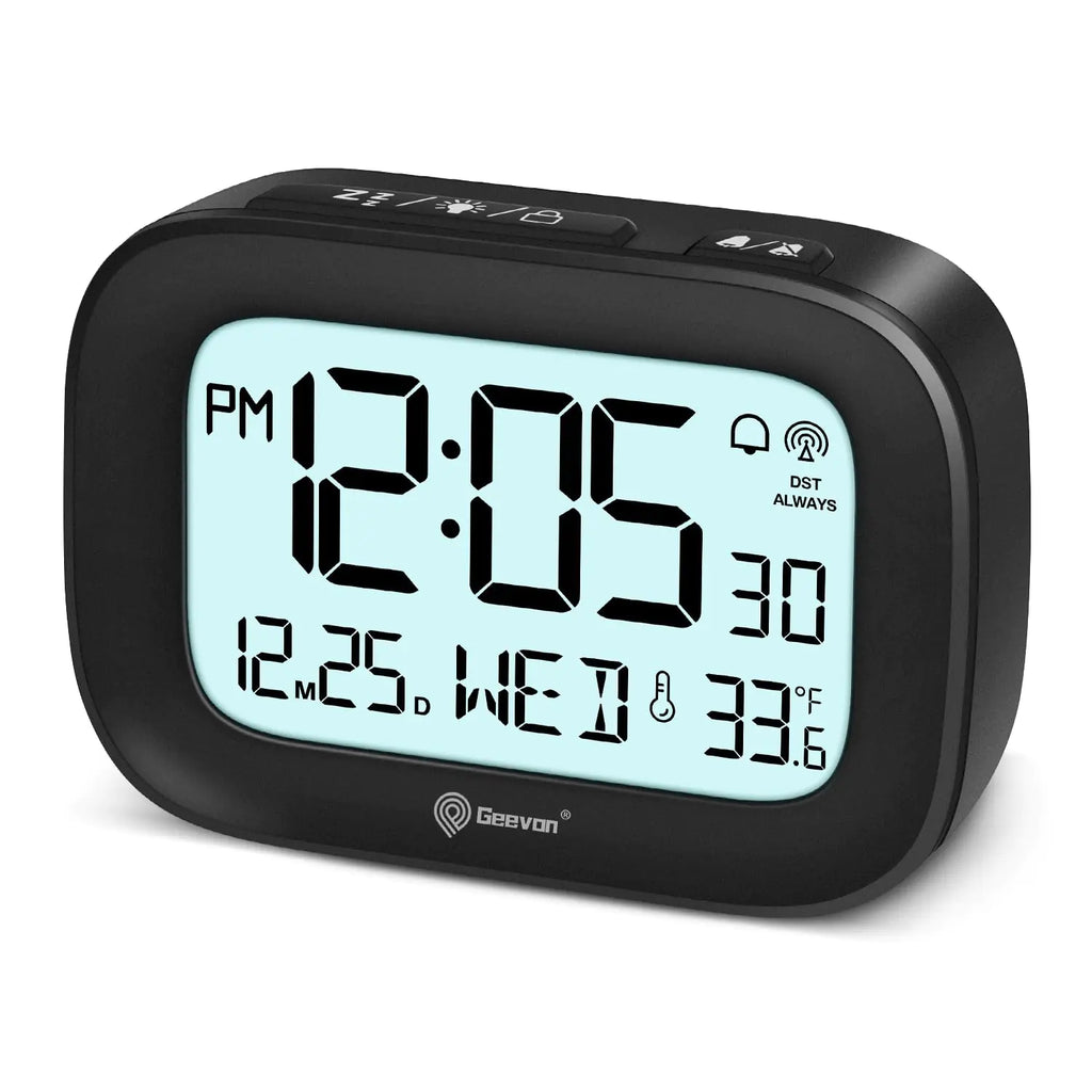 Digital smart clock for heavy sleepers with temperature display