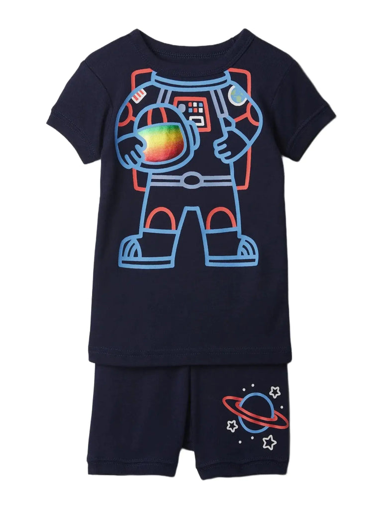 GAP Unisex Baby Short John Pajama Set Outer Space 4 Years - My Store