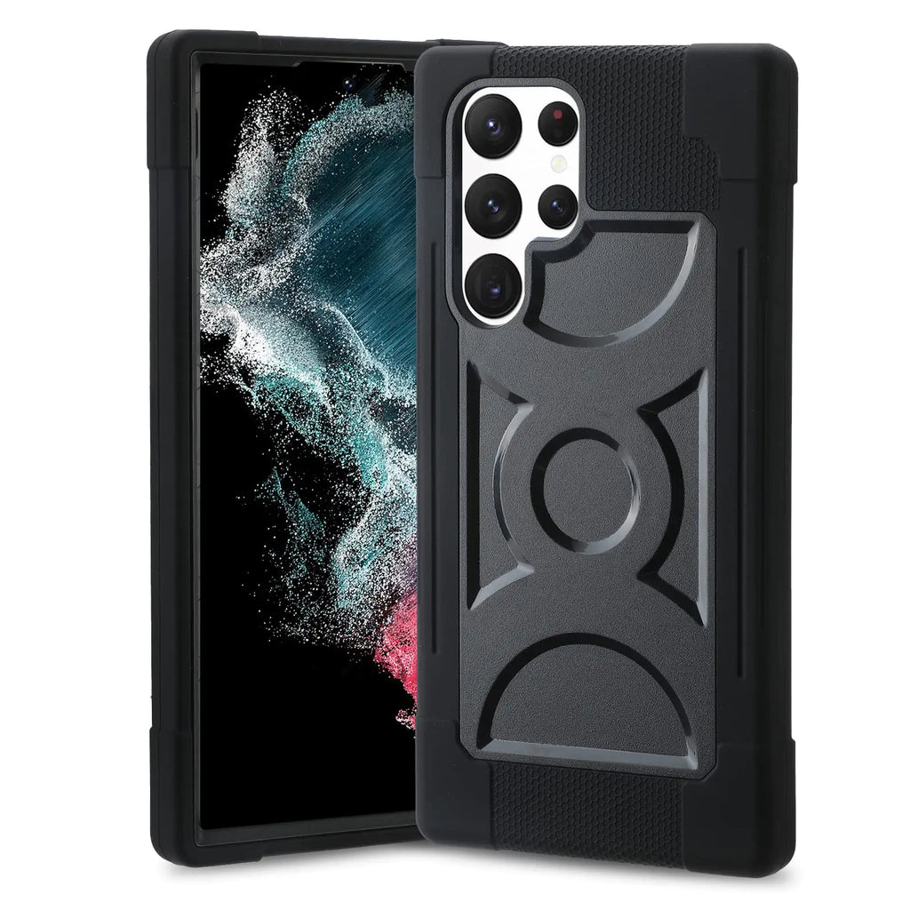 Omio Compatible with Samsung Galaxy S22 Ultra Silicone Case Heavy Duty Military Grade Drop Protection Full Body Rugged Case 3 in 1 Shockproof Silicone Cover for Galaxy S22 Ultra Women Men Black