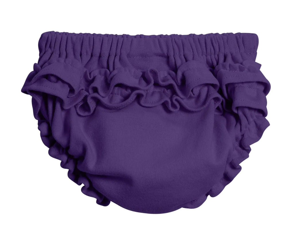 Made in USA Baby Girls Ruffled Diaper Covers Bloomers Soft Cotton Fashionable Cute SPD sensory Sensity Clothing Purple 3T - My Store