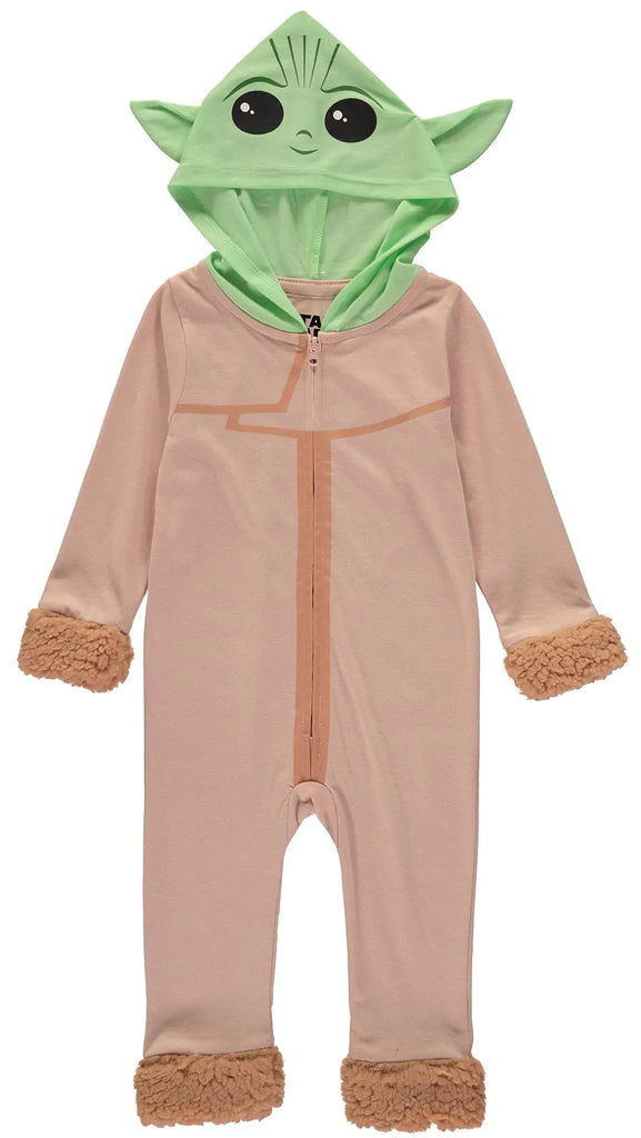 STAR WARS Baby Yoda Costume - Costume - New Born Halloween Costume Halloween Costume Infant Boys Long Sleeve Hooded Romper Bodysuit Solid 12 months - My Store