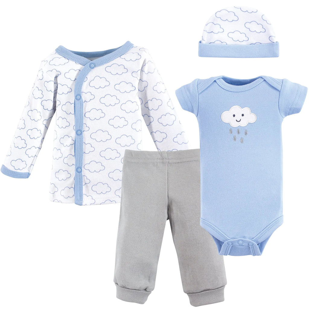 Luvable Friends Unisex Baby Cotton Preemie Layette Set Boy Cloud Preemie - My Store