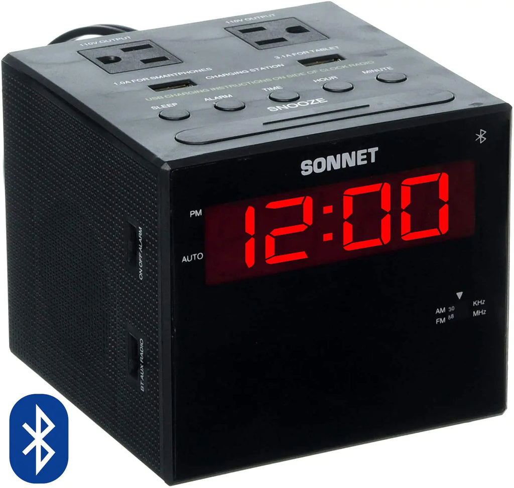 Smart clock with Bluetooth speaker and charging station