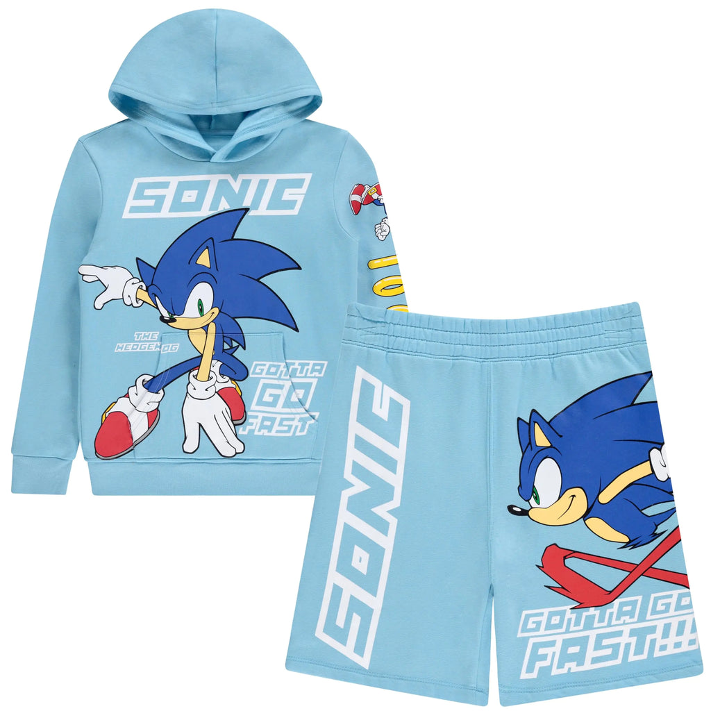 FREEZE Boys Sonic The Hedgehog Hoodie and Shorts 2-Piece Set - Sonic Shorts and Hoodie Clothing Set - My Store