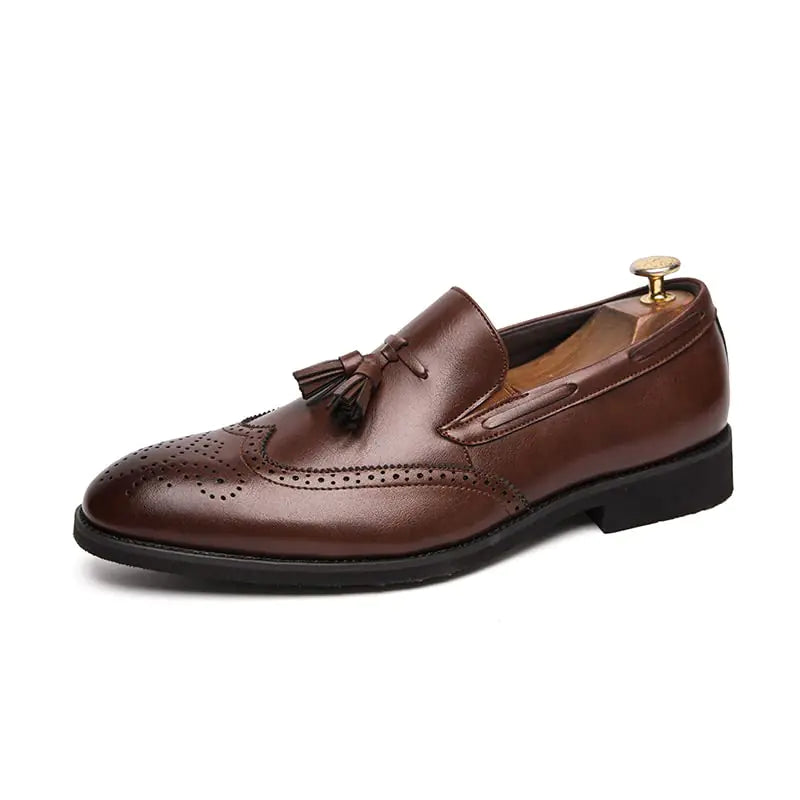 Naigesto Mens Penny Loafers Tassels Casual Slip-On Shoes and Weeding Dress Shoes for Men (7White)