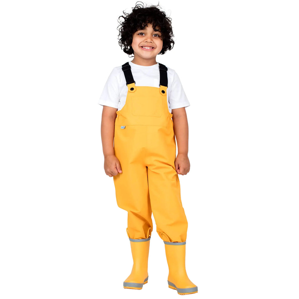 JAN & JUL Toddler Snow Pants Waterproof Overalls for Girls Boys (Yellow 2-3T)