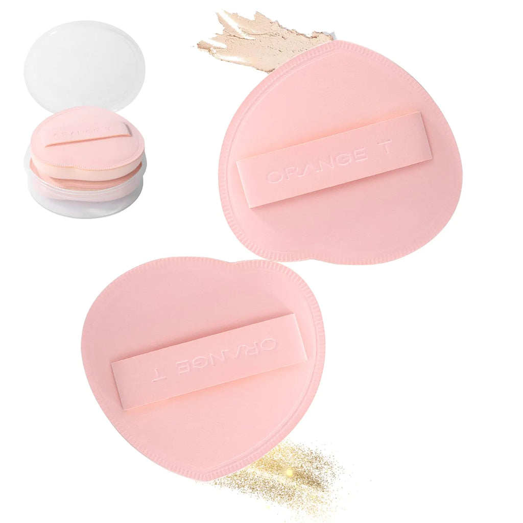 Lilystar 2Pcs Powder Puff Face Soft Makeup Sponge Soft Triangle Powder Puffs Makeup Sponge Applicator Air Cushion Powder Puff for Liquid Foundation Cream Powder Concealer (Pink)