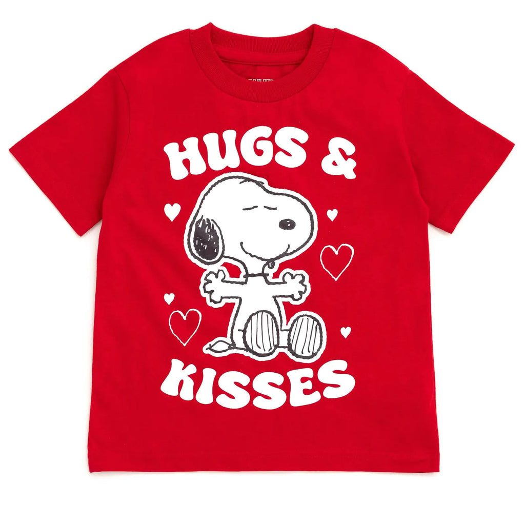 PEANUTS Snoopy Valentines Day Toddler Boys T-Shirt Red 4T - My Store