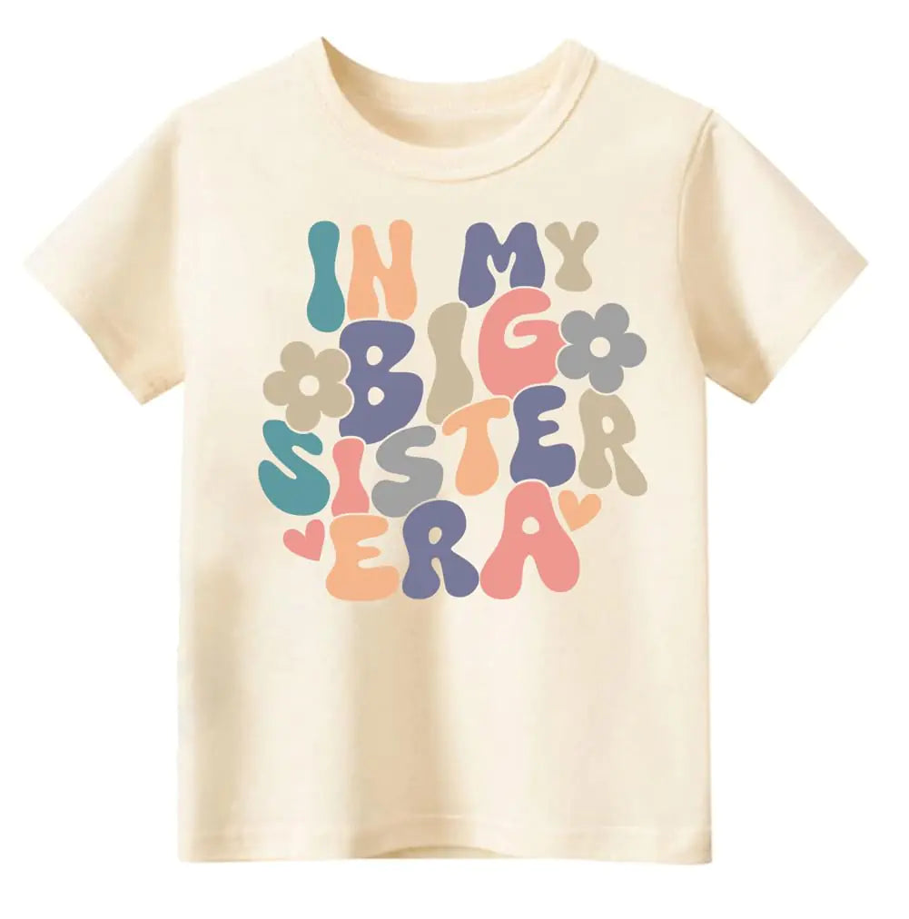 Big Sister Shirt Its My Big Sister Era Shirt T Shirt Big Sister Announcement for Girls Toddler Baby Girls tee - My Store