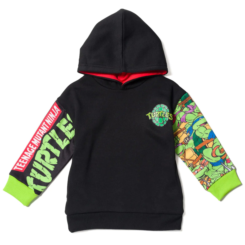 Teenage Mutant Ninja Turtles Donatello Leonardo Michelangelo Toddler Boys Fleece Pullover Hoodie Black 2T - My Store