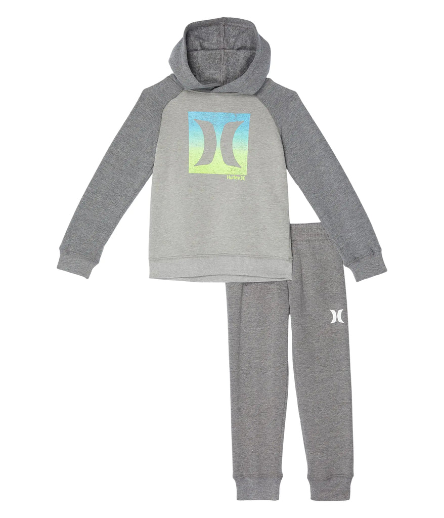 Hurley Baby Boys Hoodie and Joggers 2-Piece Set Charcoal Heather 4