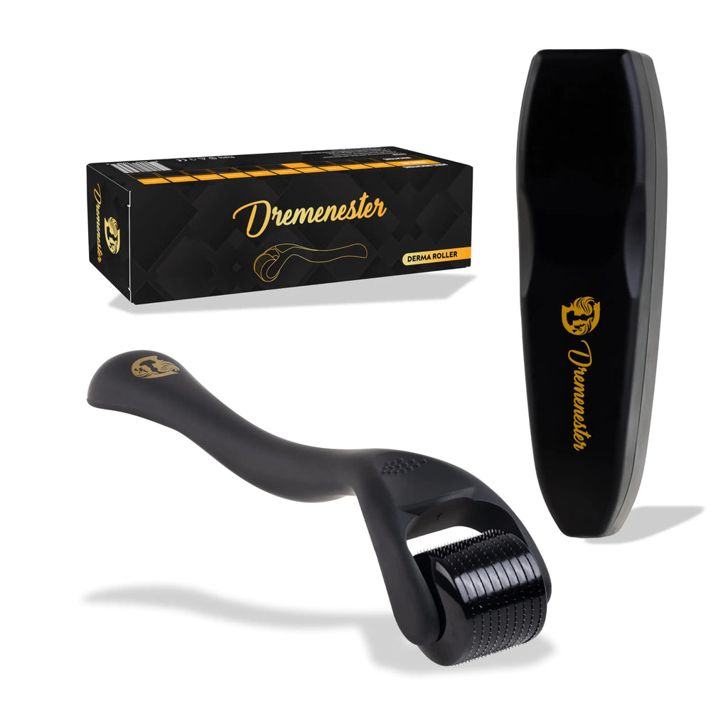 Dremenester Derma Roller 0.25mm Microneedling Roller with 540 Microneedle for Men and Women with Storage Case