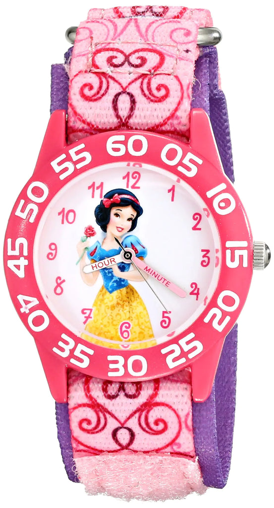 Disney Princess Kids Plastic Time Teacher Analog Quartz Nylon Strap Watch