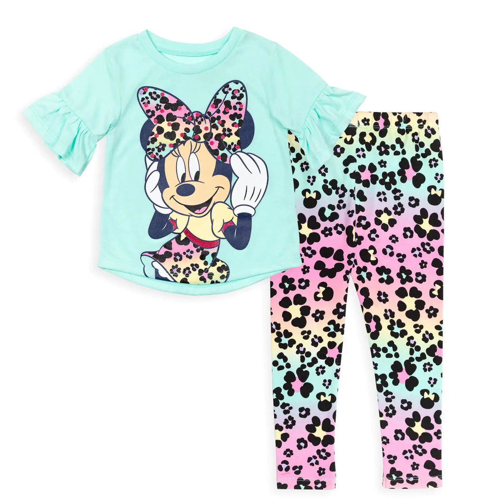 Disney Minnie Mouse Infant Baby Girls Graphic T-Shirt & Leggings Blue 18 Months - My Store