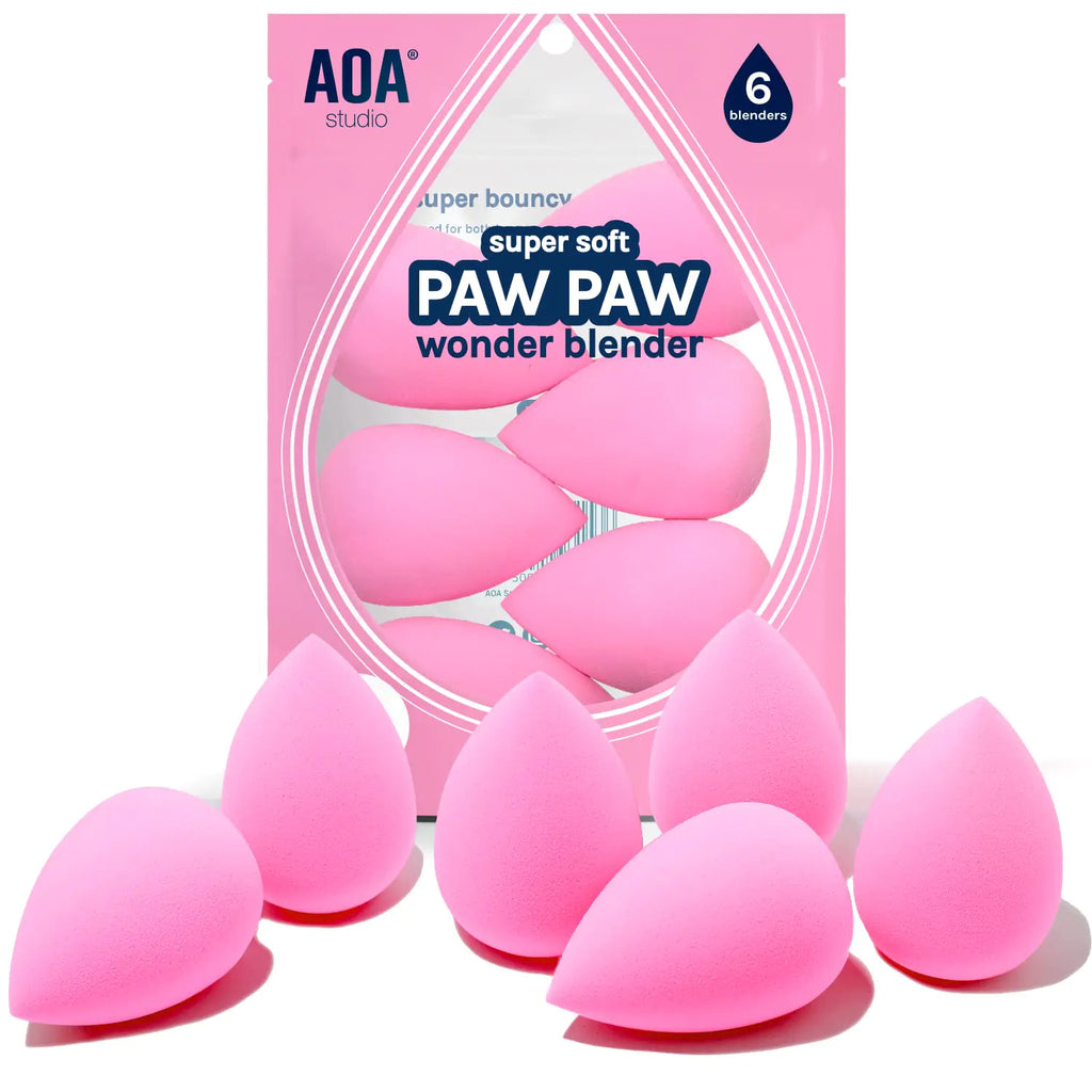 Miss A Aoa Collection Make-up Schwamm Set Makeup Blender Latexfrei und High Definition Set von 6 Makeup Blender für Puder Creme und Flüssigkeit Super Soft Wonder Blender Beauty Cosmetic Tool