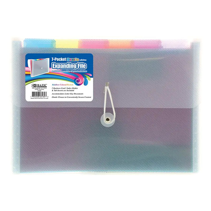 Rainbow 7-Pocket Letter Size Poly Expanding File - My Store