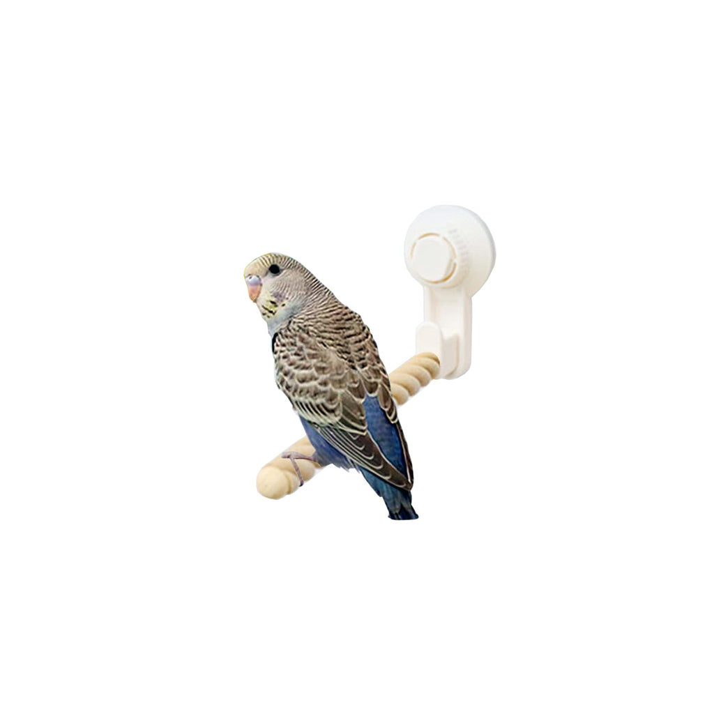 1 PCS Bird Stands for Parrots ，Bird Perch Stand，Cockatiel Toys，Bird Toys for Parakeets，Movable Bird Perch Stand with Suction CupGrinding Stick Training Toys for Small and Medium Birds(Twist Grain)