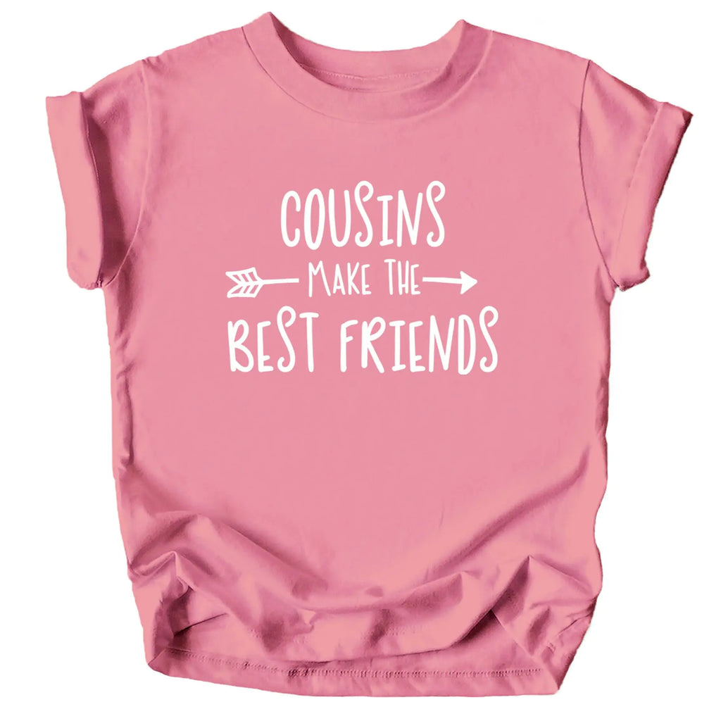 Cousins Make The Best Friend T-Shirt for Baby and Toddler Girls Fun Family Outfits Mauve Shirt - My Store