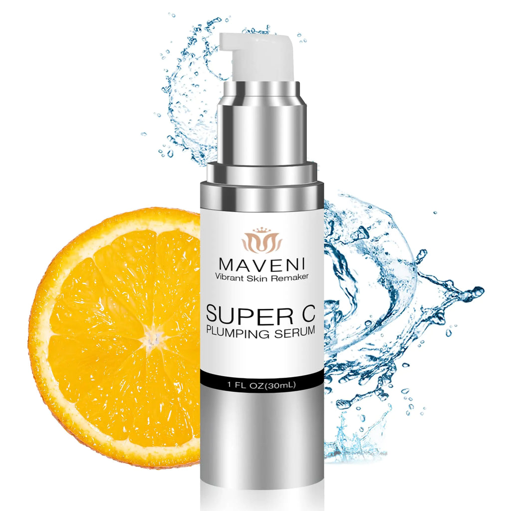 MAVENI Super Vitamin C Serum With Hyaluronic AcidReduce Wrinkle & Even Skin Tone Firming & LiftingSuper Hydrates，Anti Aging Serum- Brightening Serum for Dark Spots Wrinkles DullSkin1 fl.oz. - My Store