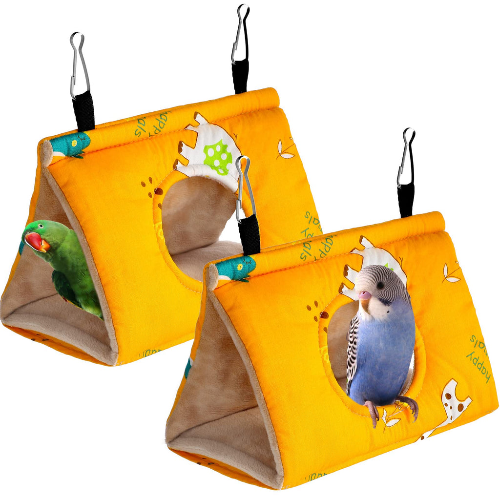 Weewooday 2 Pack Bird Beds Conures Hammock Sleeping Hut for Cage Warm Bird Nest House Hanging Plush Tent for Parrot Parakeets Cockatiel Conure Cockatoo Parakeet Bird Cage Accessories