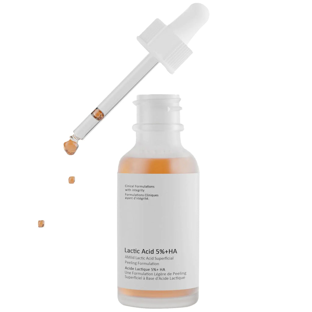 Lactic Acid Serum For Women 30ML Moisturizing Lactic Acid 5% + Hyaluronic Acid Face Serum For Exfoliating Exfoliating Serum For Dry Skin.