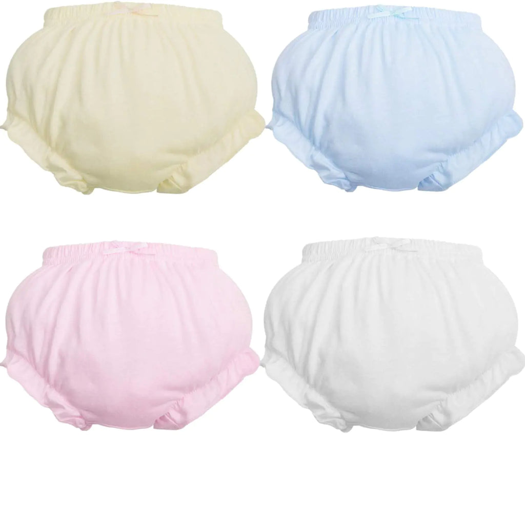 Newborn Toddler Baby Girls Underwear 4 Pack Soft Briefs-Adorable Bloomers Panties Shorts for Baby Girls Washable Reusable Diaper Cover - My Store