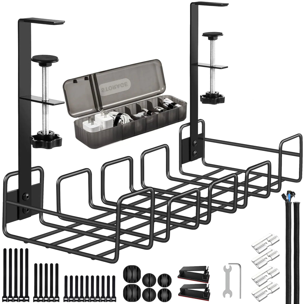 Desk Organizer Set for under desk cable management