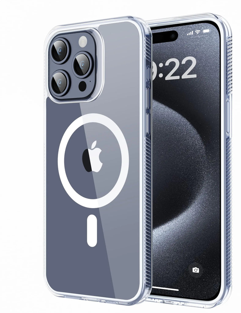 Quikbee Strong Magnetic Transparent Case for iPhone 15 [MIL Grade Drop Protection][MagSafe Compatible] Anti-Slip Design Ultra-Thin Shockproof Transparent Case for iPhone 15 Case.