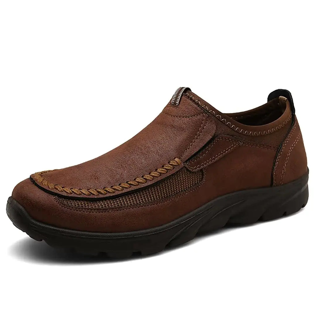 Men Casual Slip On Loafers Mens Comfortable Moccasin Shoes for Walking and Driving Soft Daily Sneaker Mocasines para Hombre Dark Brown