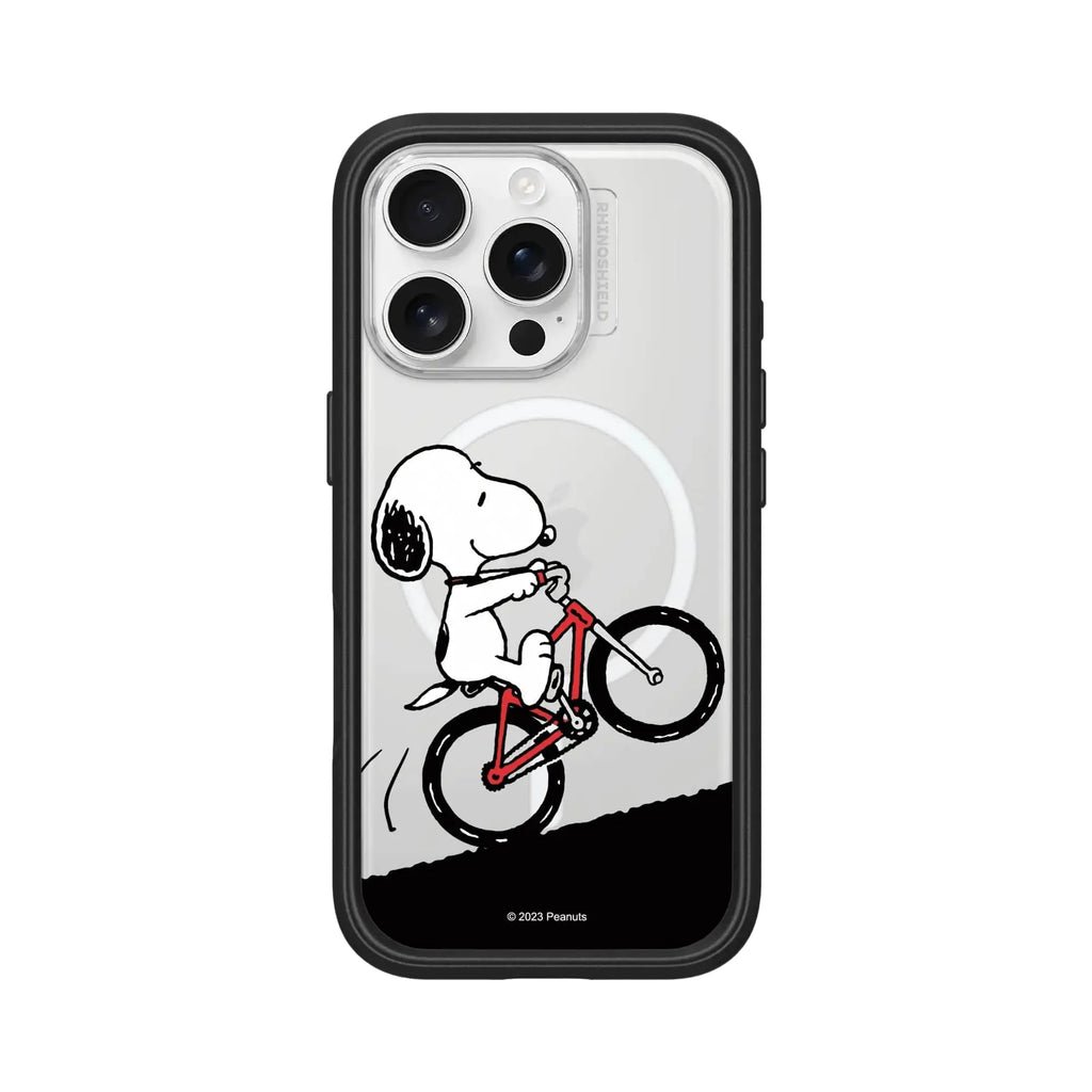 RhinoShield Modular Case Compatible with MagSafe for [iPhone 16 Pro] | Mod NX - Superior Magnetic Pull Force Customizable Heavy Duty Protective Cover - [Snoopy/Cycling Day]