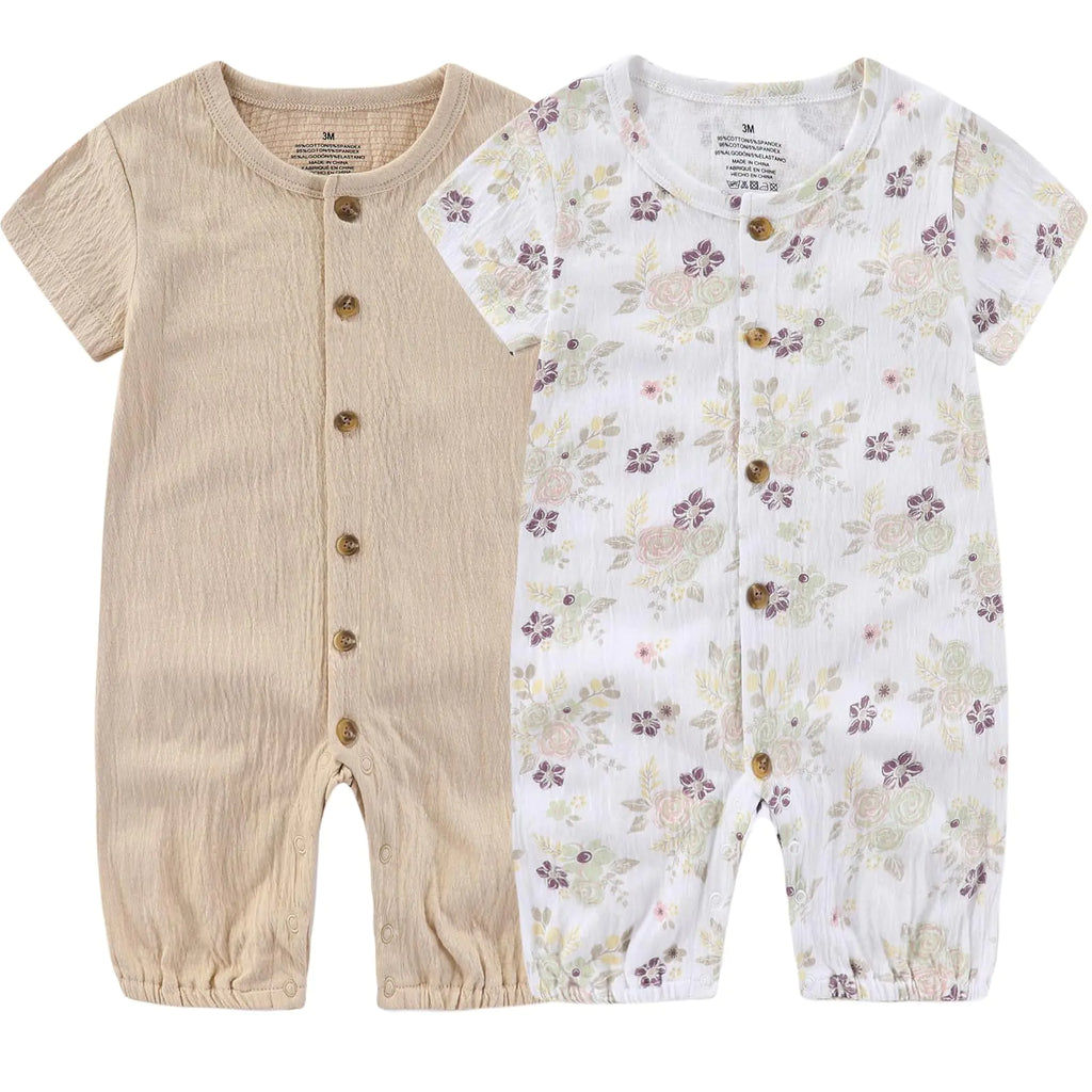 Ruliby Baby Girl Romper Cartoon Jumpsuit Summer Floral Bodysuit 3-6 Month - My Store