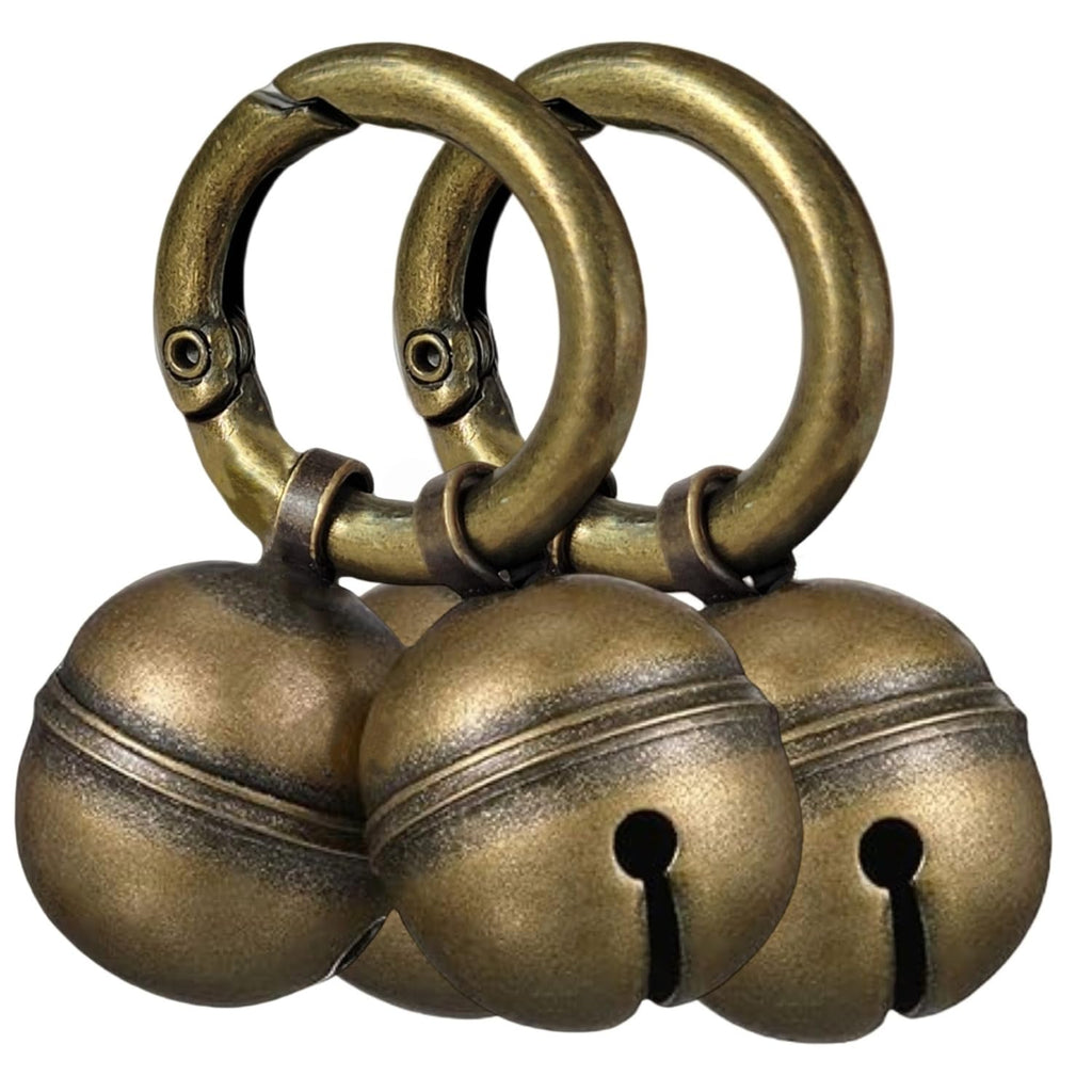 Chyobo Dog Bells for Pet Tracking 4 Extra Loud Dog and Cat Bells for CollarCopper Bells with Quick Clips