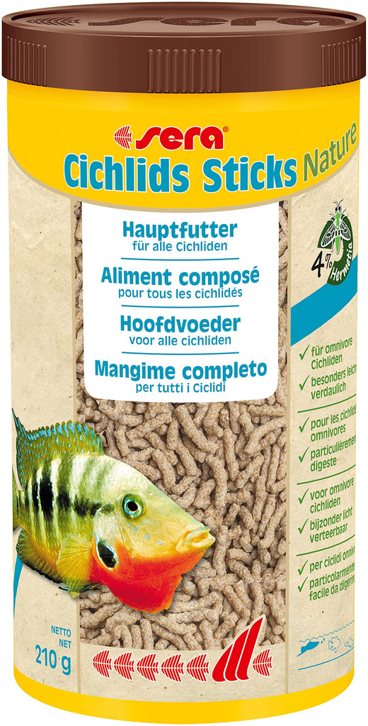 sera 210 Cichlids Sticks 7.4 oz 1.000 ml Pet Food One Size