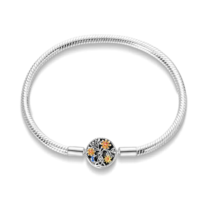 Pandach 925 Sterling Silver Charm Bracelet For Woman Basic Butterfly Heart clasp Snake Chain Bracelet Gift for Teen Mother Daughter
