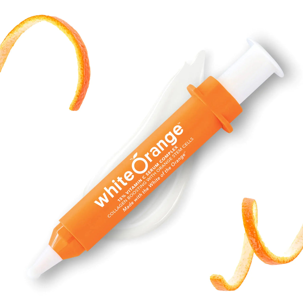 White Orange The Only Vitamin C Serum Made with White Part of Orange Anti Aging Serum THDA Hyaluronic Acid Vitamin E OrangeStem® Hydrating & Brightening Serum for Dark Spots Fine Lines & Wrinkles